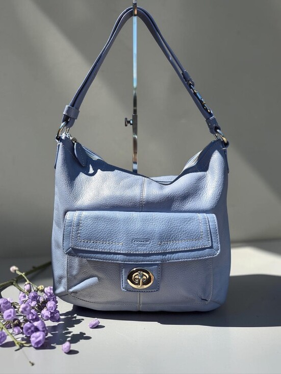 Coach Handbags - Coach Penelope Cornflower Blue Pebbled Leather Hobo Shoulder Bag
